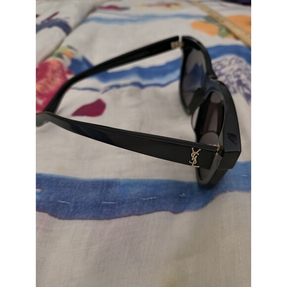 $397 Saint Laurent SLM24/K 005 Unisex Black Square Sunglasses Shades‎ 55-19-145 main image 6